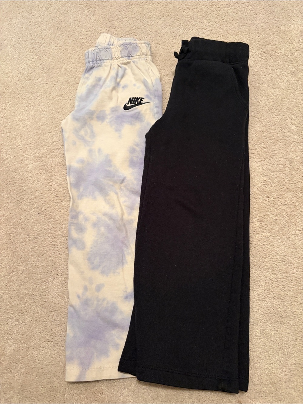 Kids Light Blue Tie-Dye & Black wide leg bundle